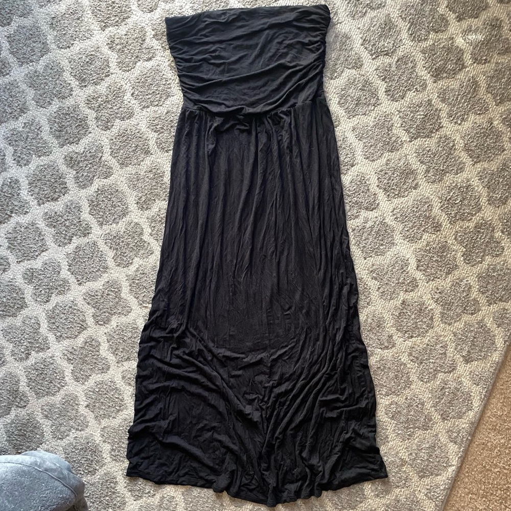 Black strapless / tube dress